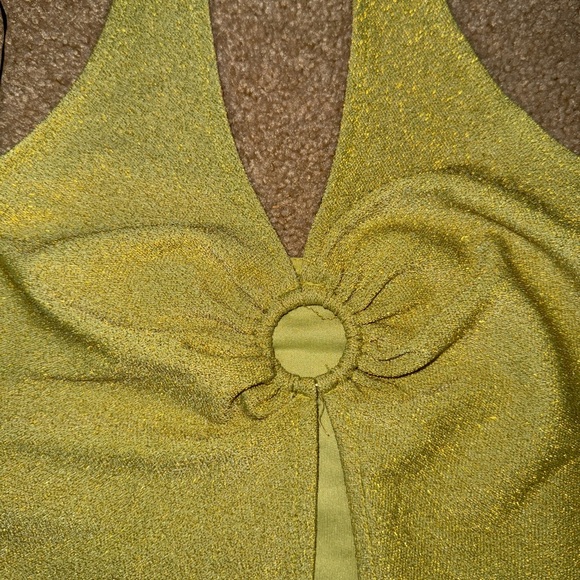 H&M Gold Halter Neck Tank Top - Picture 2 of 4